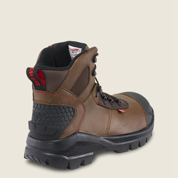 Mens Red Wing Crv™ - 6-inch Soft Toe - Work Boots Brown/Black - OMA698032